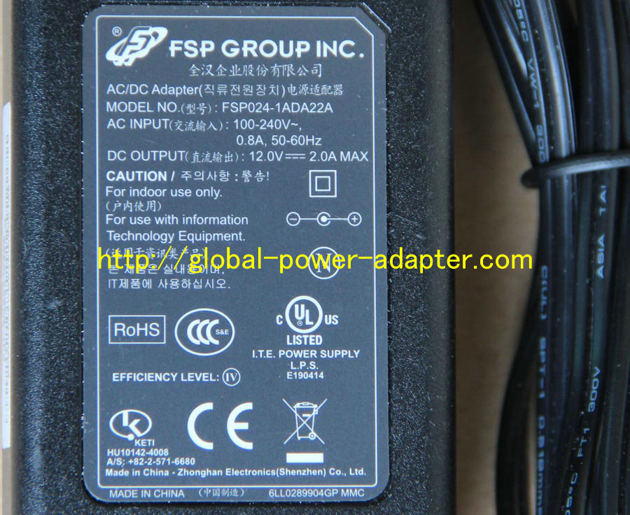 *Brand NEW*FSP 12V 2A (24W) FSP024-1ADA22A EADP-24MB A AA2622L AC DC Adapter POWER SUPPLY - Click Image to Close